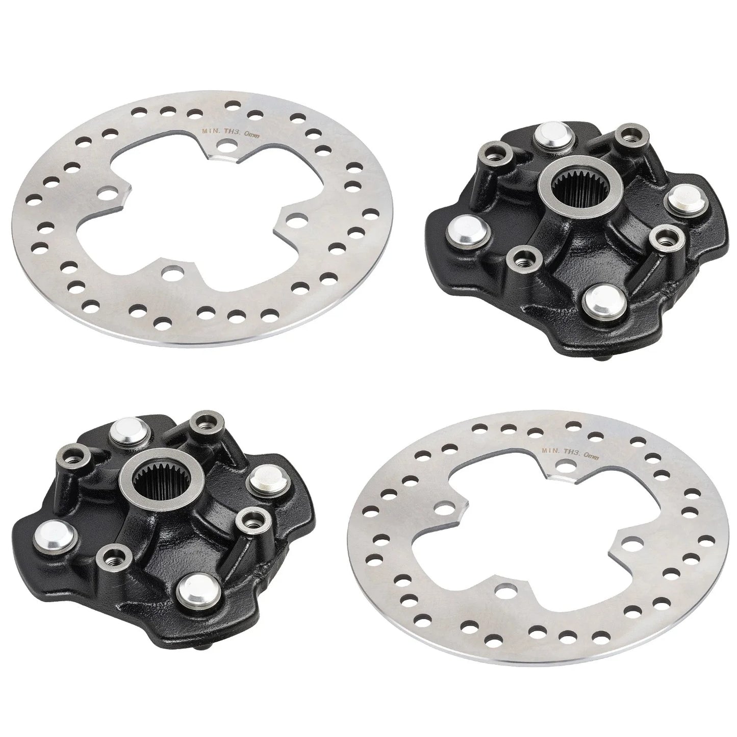 Front L&R Wheel Hubs Disc for Honda Rancher 420 Foreman 500