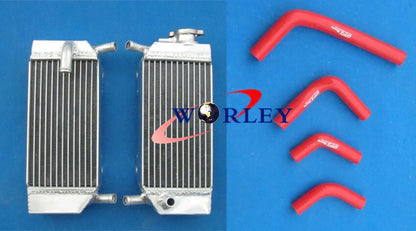 Aluminum Radiator + Blue Hose for Honda CRF250R CRF250X (2004-2009)