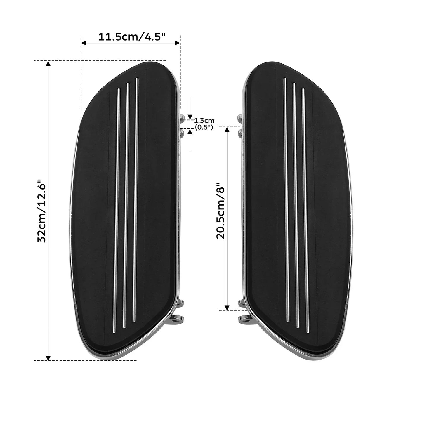Driver & Passenger Footboards Kit for Harley Road Glide (1993-2025)