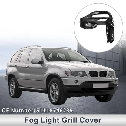 1 x Front Left Fog Light Grill for BMW X5 (2019-2022) Black
