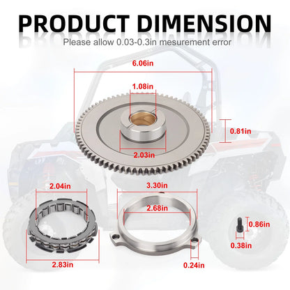 One Way Starter Clutch Gear Gasket Assembly for Polaris RZR XP 1000 (2014–2019)