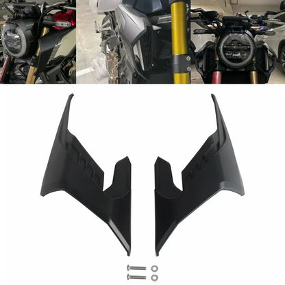 Black Fairing Winglets  Side Fin Trim Covers for Honda CB650R (2018-2024)