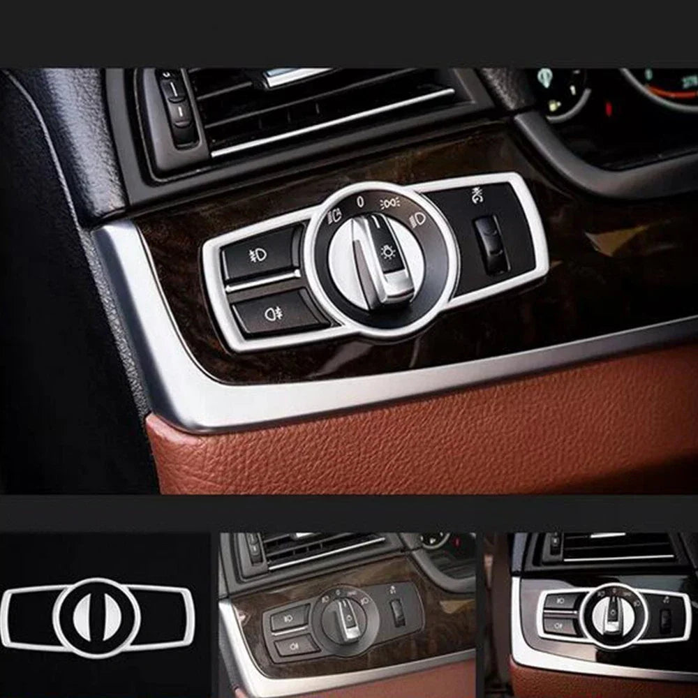 LED Headlight Switch Button Cover Trim for BMW 5 7 Series X3 X4 (2011-2019)