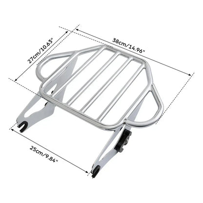 Sissy Bar Luggage Rack Backrest for Harley Touring (2009-2013) Chrome