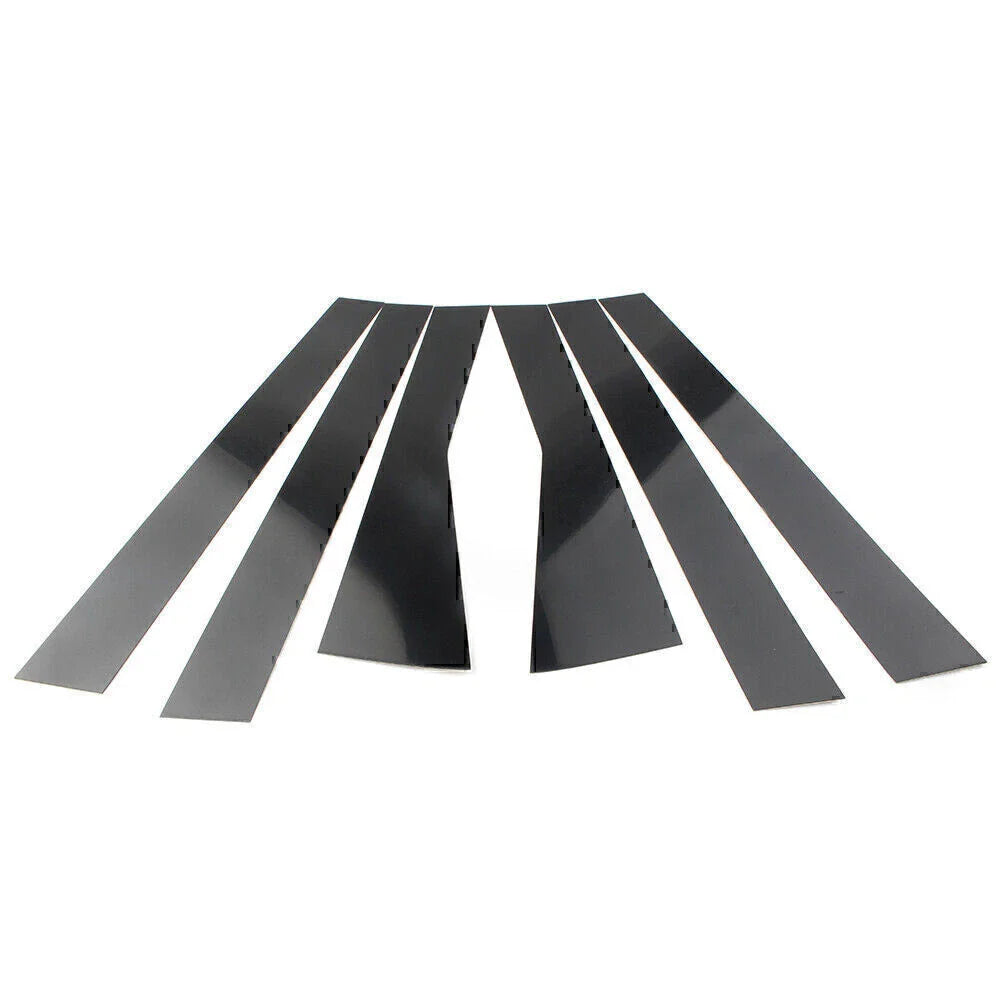 6 x Black Door Trim Pillar Post Covers for Subaru Forester (2019-2021)