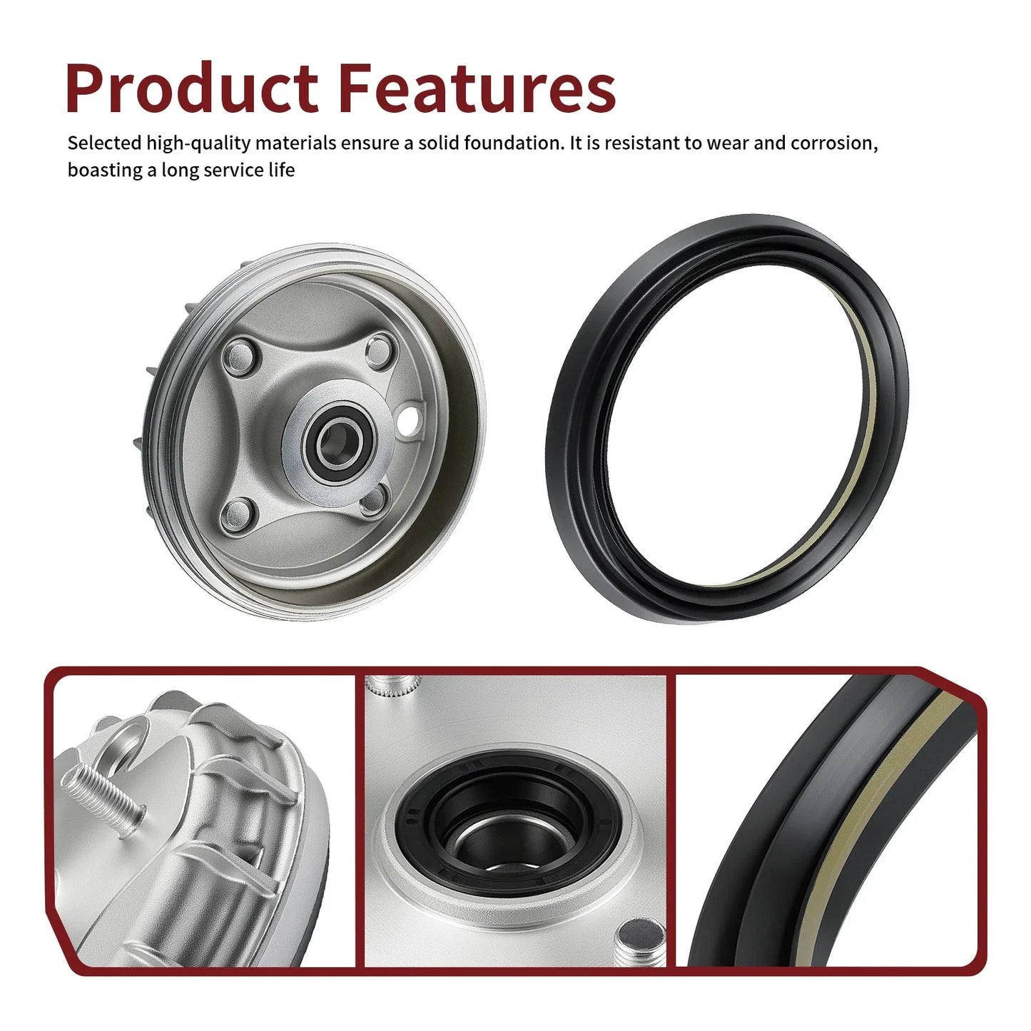 Front Brake Drum Hub & Seal for Honda Rancher 350 TM/TE (2000–2006)
