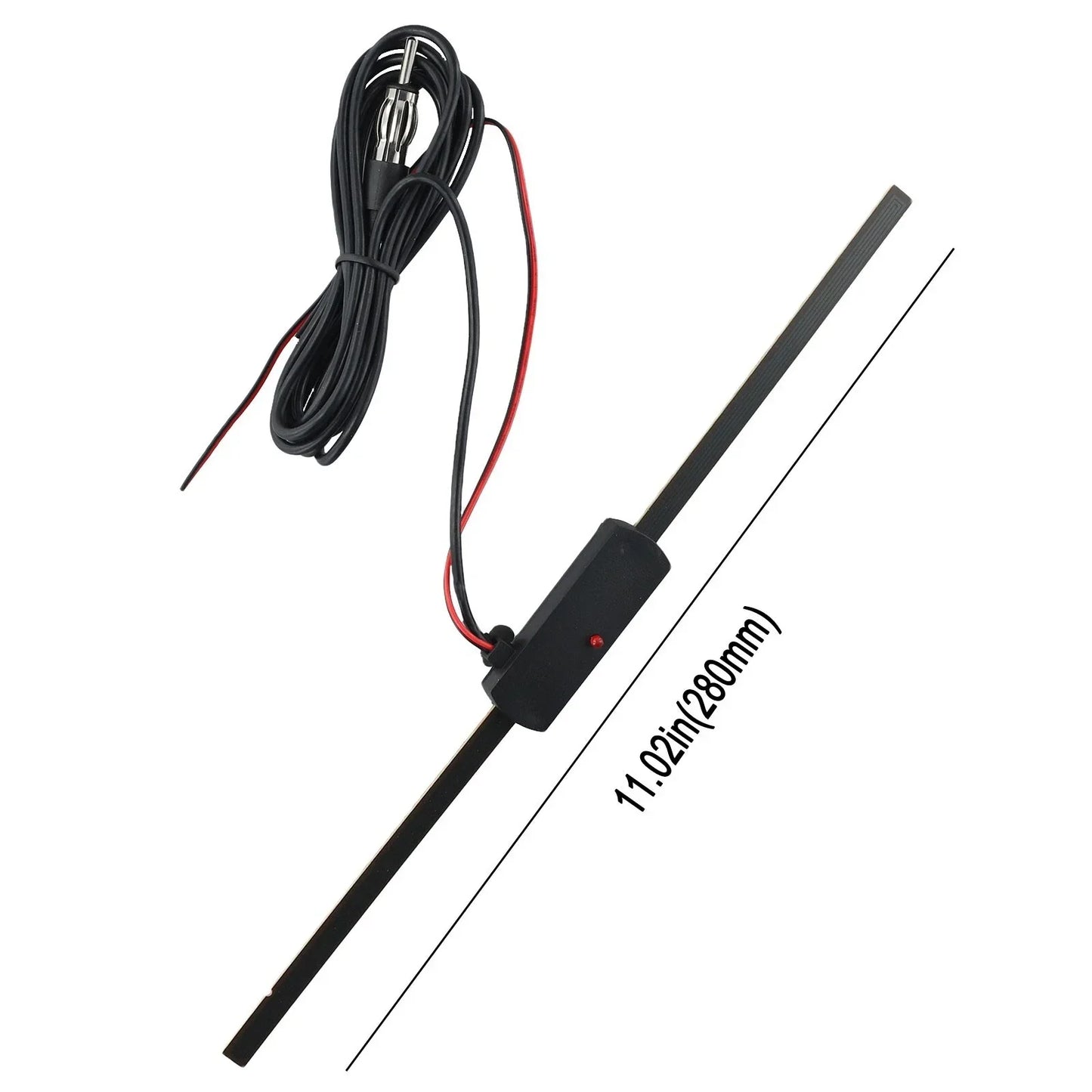 Antenna Signal Booster W/ 7-ft Cables for Windshield AM/FM Radio