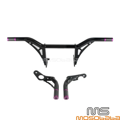 Black Front & Rear Crash Bar w/Frame Sliders for Harley Softail FXST