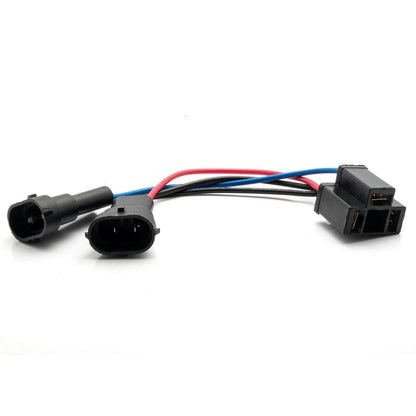 2 x H9/H11 to H4 3-Prong Female Dual Beam Headlight Splitter Harness Adapter