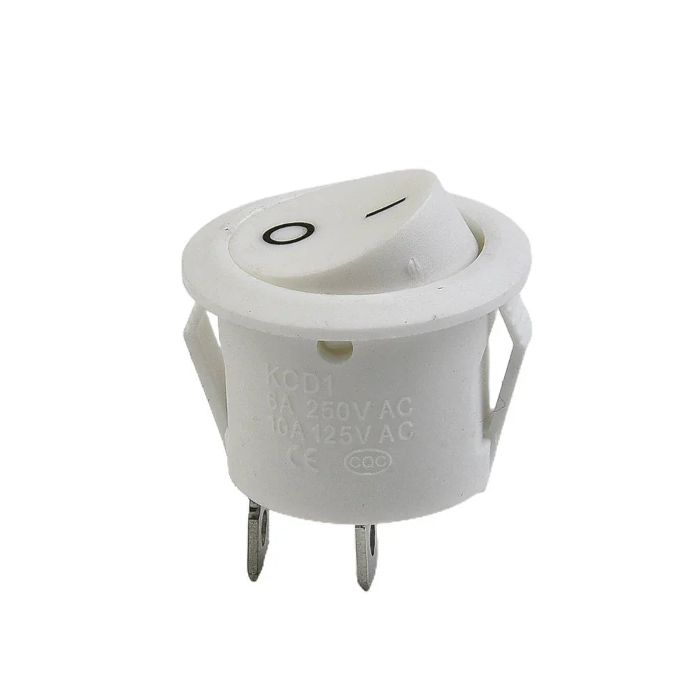 Mini Rocker Switches 5 Pcs White 2-Pin On-Off for MOTORHOME