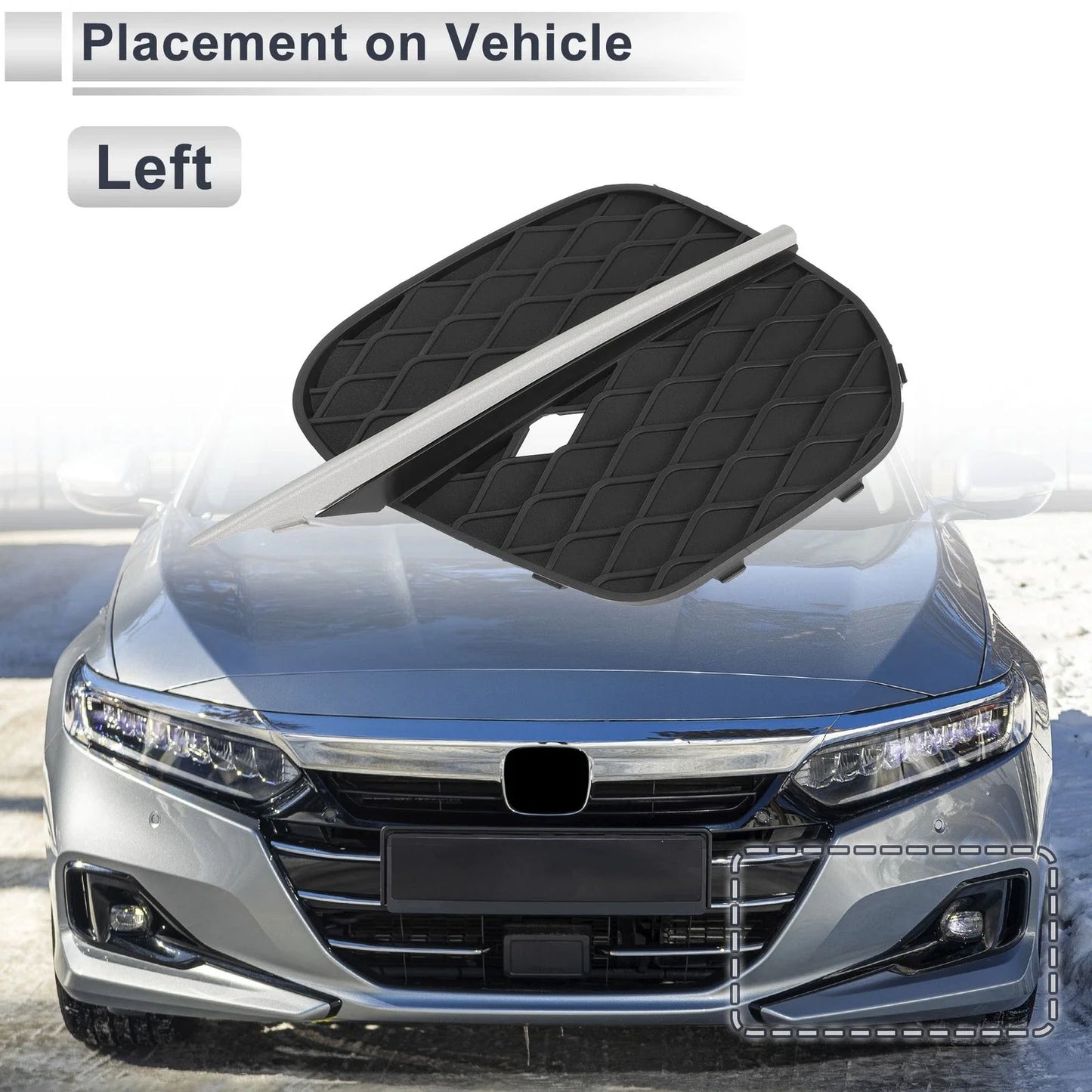 1 x Front Left Fog Light Grill for BMW X5 (2011 - 2013)