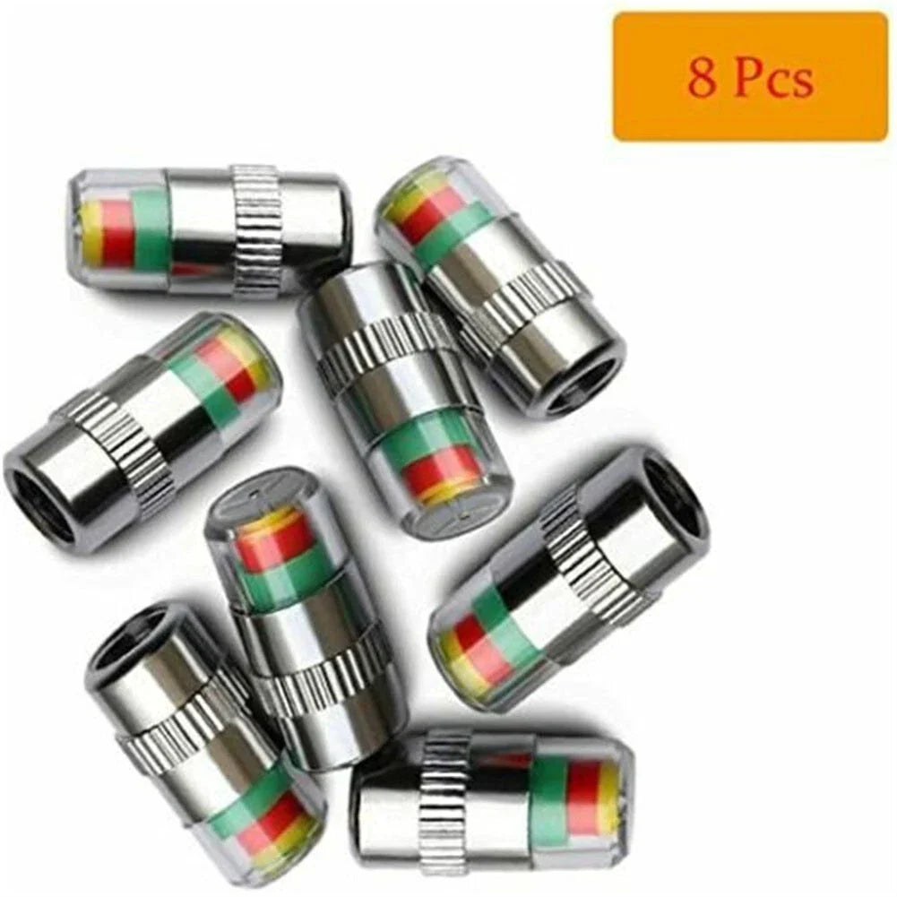 Valve Cap With Sensor Indicator, 3-Color Eye for Car