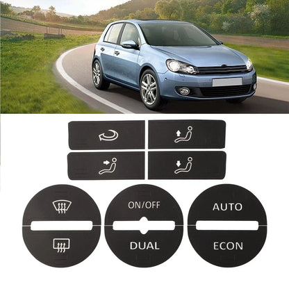 AC Button Worn Repair Decals Stickers for Volkswagen Passat (2005–2010)