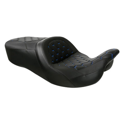 Black Rider Driver Passenger Seat for Harley Touring Street Glide (2009-2023)