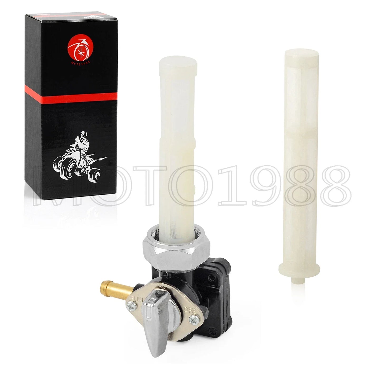 Fuel Valve Petcock 22mm Vacuum Left Exit for Harley