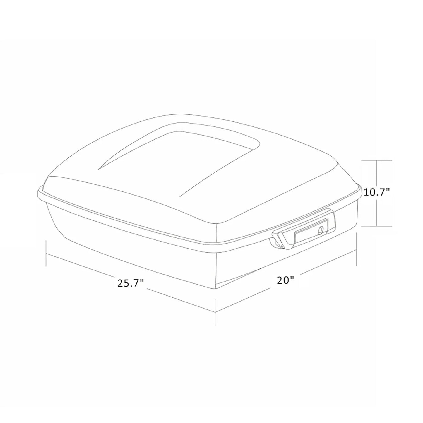 Chrome Solo Mount Trunk Backrest for Harley CVO Road Glide (2014-2025)