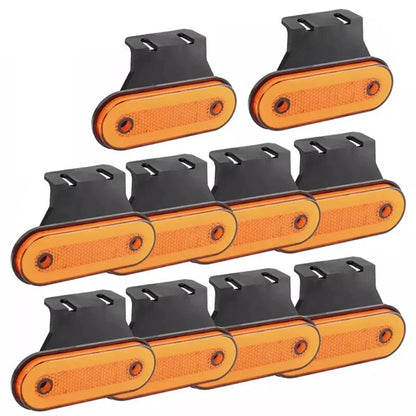 10 Piece Set Orange Amber LED Lights for Trailers and Trucks 12V 24V