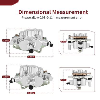 2 x Front Left & Right Brake Calipers for Kawasaki Mule PRO-MX (2019–2024)