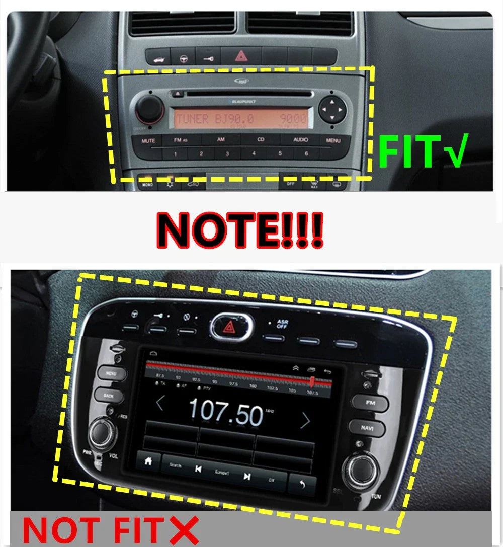 6.86'' Car Head Unit Navigation for Fiat Grande Punto, Punto, Linea (2007-2015)