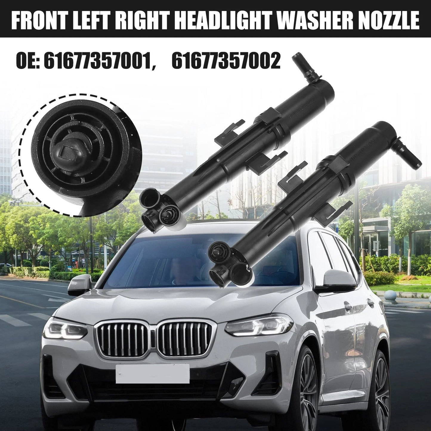 1 x Pair Front Left & Right Headlight Washer Nozzles for BMW X4 (2015-2018)