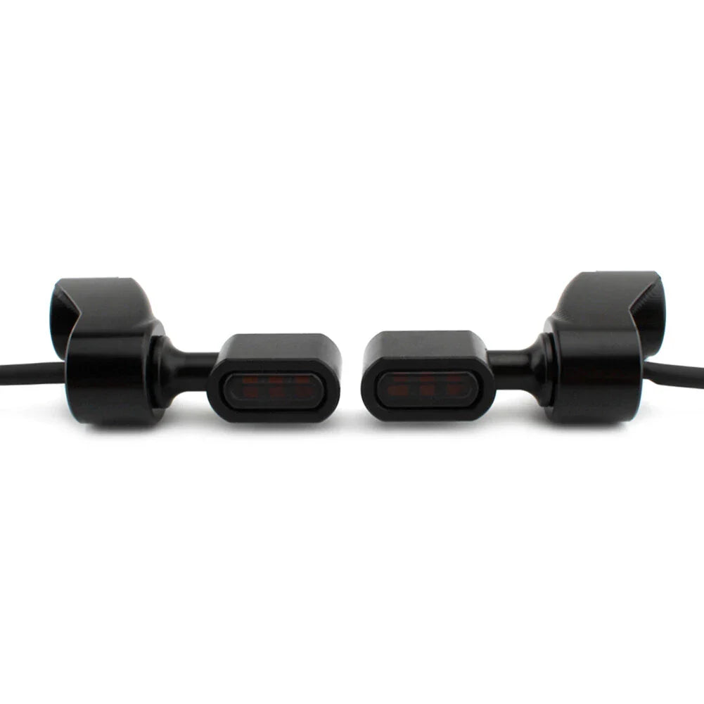 Black Front Fork Turn Signal Indicator Light for Harley FXR (1987-2000)