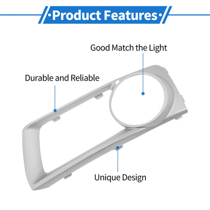 1 Pc Front Left Fog Light Grill for BMW X6 Silver (12-14)