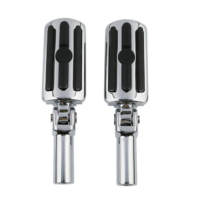Pair Chrome Passenger Foot Pegs for Harley Softail Slim (2012-2017)