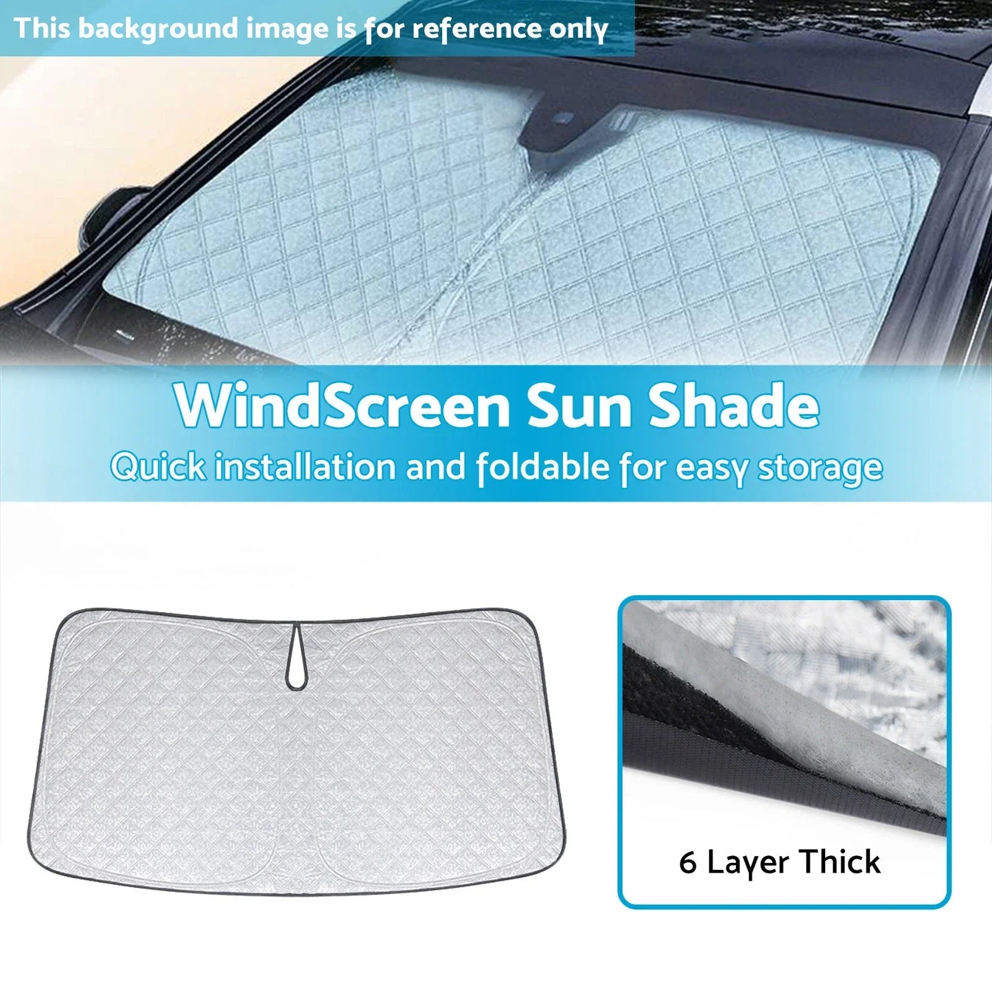 6 Layer WindScreen Sun Shade for Benz Sprinter (2019-2025) UV Protection