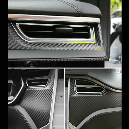 Carbon Fiber Center Console Wrap Vinyl Sticker Trim for Tesla Model X/S