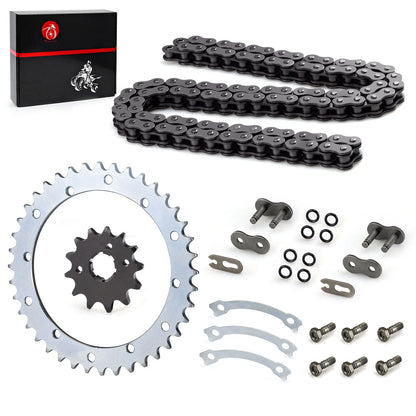 Front Rear Chain Drive Sprocket Kit for Yamaha Warrior YFM350X (1989–2004)
