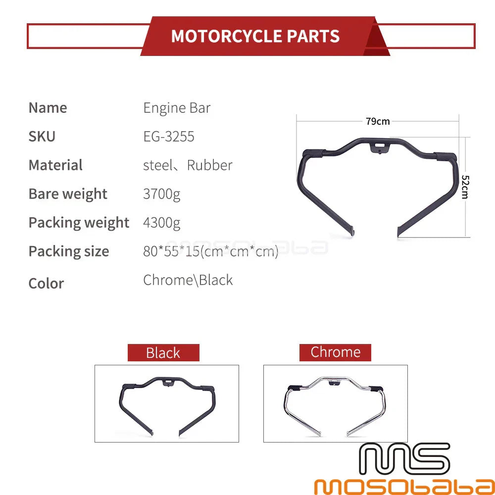 Engine Crash Bar for Harley Sport Glide, Fat Bob, Low Rider, Softail (2018-2020)