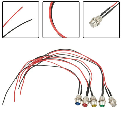 5x 12V LED Indicator Light Dash Panel Lamp for Car Boat