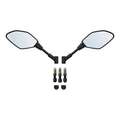 10mm Universal Rear-View Mirrors for Honda Yamaha Kawasaki Aprilia Black