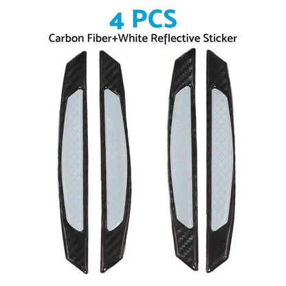 Reflective Carbon Fiber Door Edge Guard Bump Protector for Universal Cars