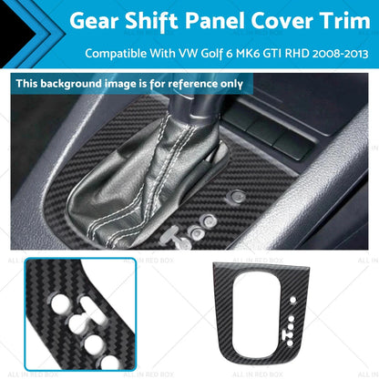 Carbon Gear Shift Panel Cover Trim for VW Golf 6 MK6 GTI (2008-2013)
