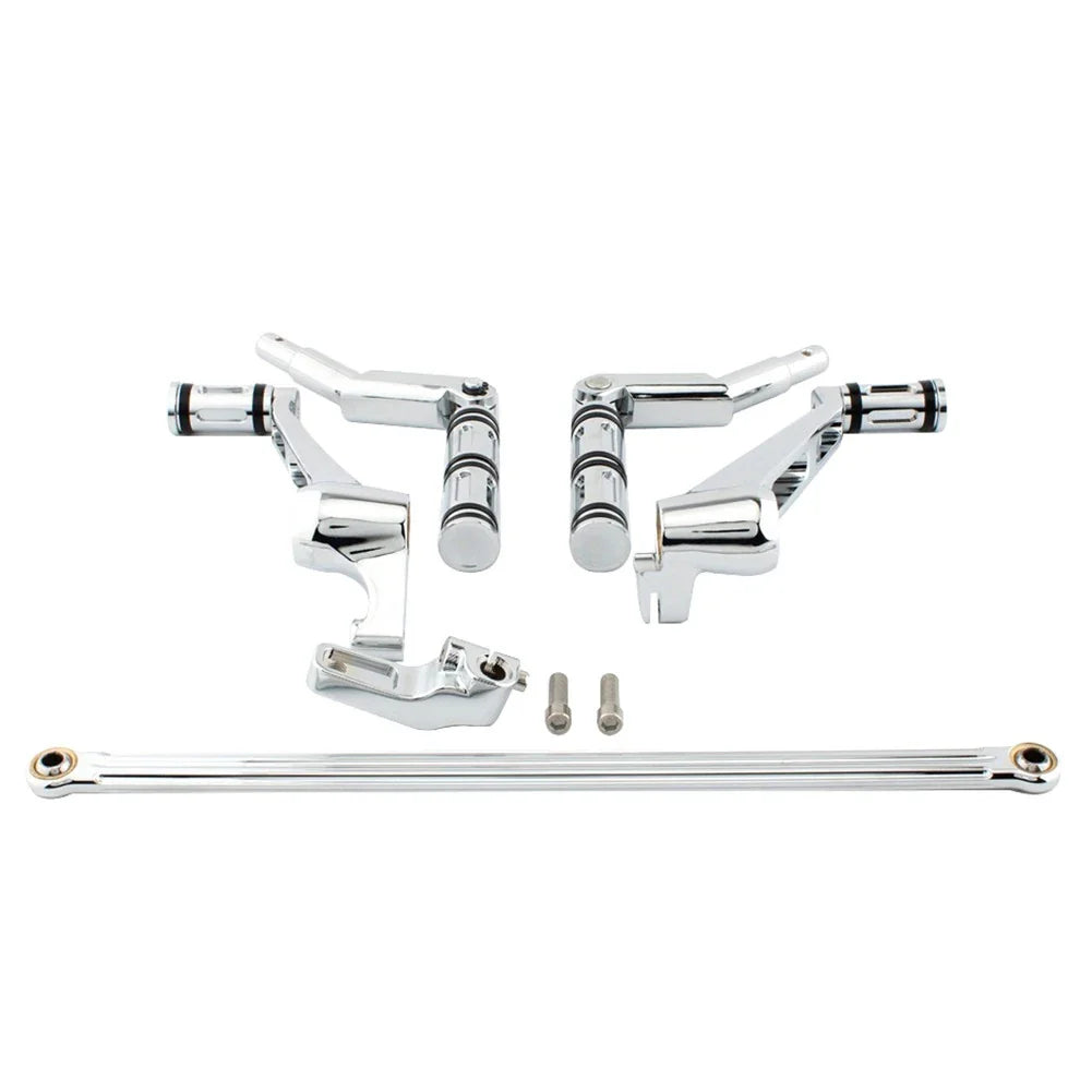 Chrome Aluminum Footrest Pedal Bracket Set for Harley V-Rod Muscle (2002-2017)