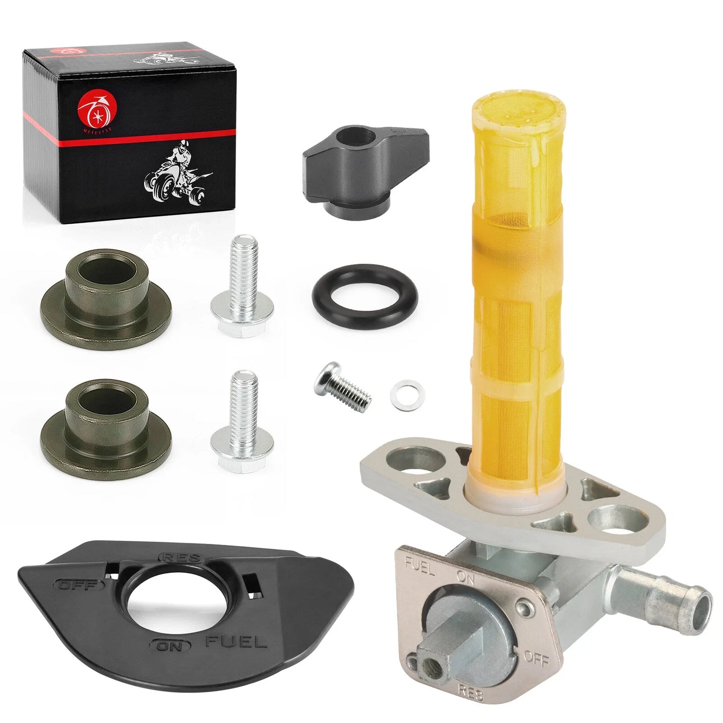 Fuel Valve Petcock Lever Fuel Mark Plate for Honda TRX450ER (2008–2014)