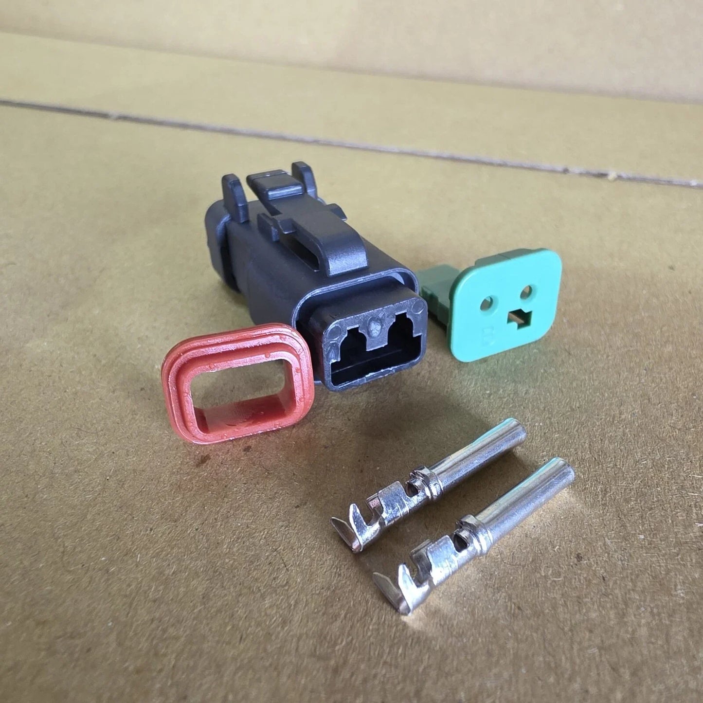 2 x Pins Wiring Harness Connector Plug Socket for Unknown Make Model