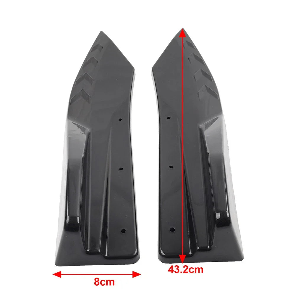 Blk Universal Rear Bumper Strip Lip Spoiler Diffuser Protector for Car