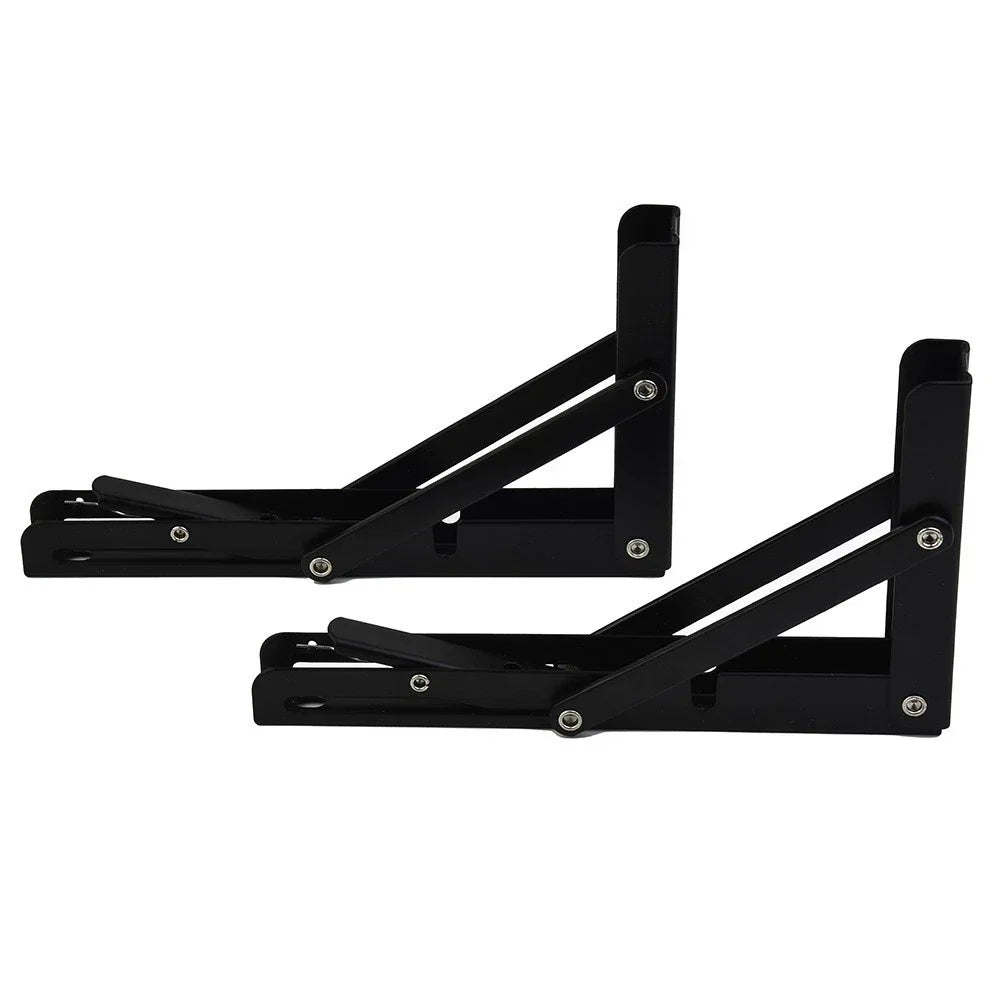 2 x Finish Folding Bracket for MOTORHOME Stainless Steel Black Campervan