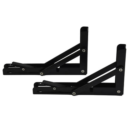 2 x Finish Folding Bracket for MOTORHOME Stainless Steel Black Campervan
