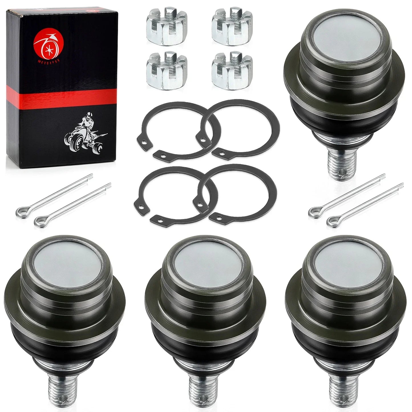 Upper Lower Ball Joints 4 Pack for Suzuki KingQuad 500 LTA500 AXi (2011–2023)