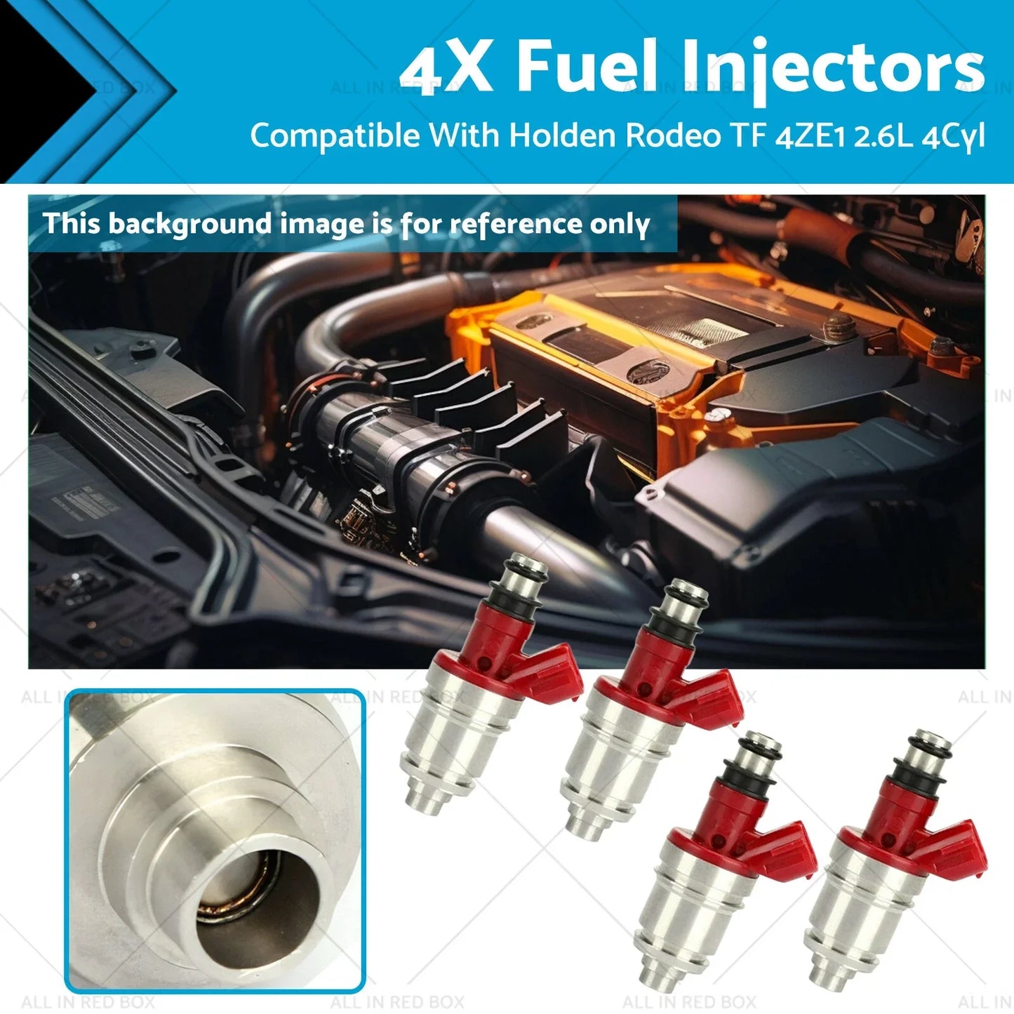 4 x Fuel Injectors for Holden Rodeo TF 4ZE1 2.6L 4Cyl (1994-1998)