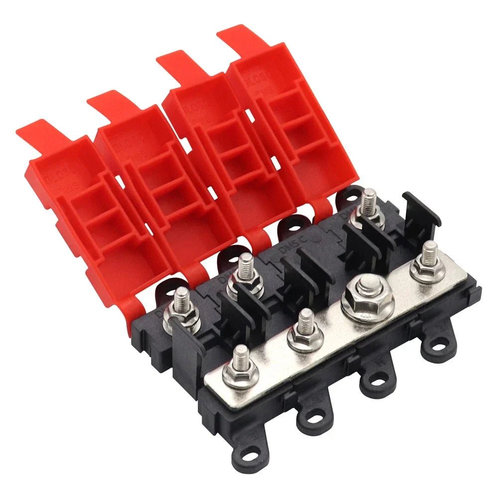 3-Way Fuse Holder with 30A, 60A, 100A Fuses for Distribution Block