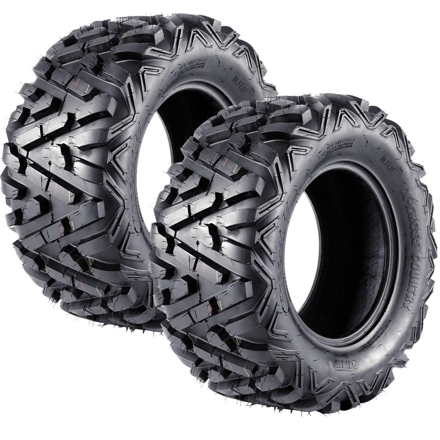 12" 25x10-12 Rear ATV UTV Tire 6-Ply Tubeless for Quad Buggy Go Kart