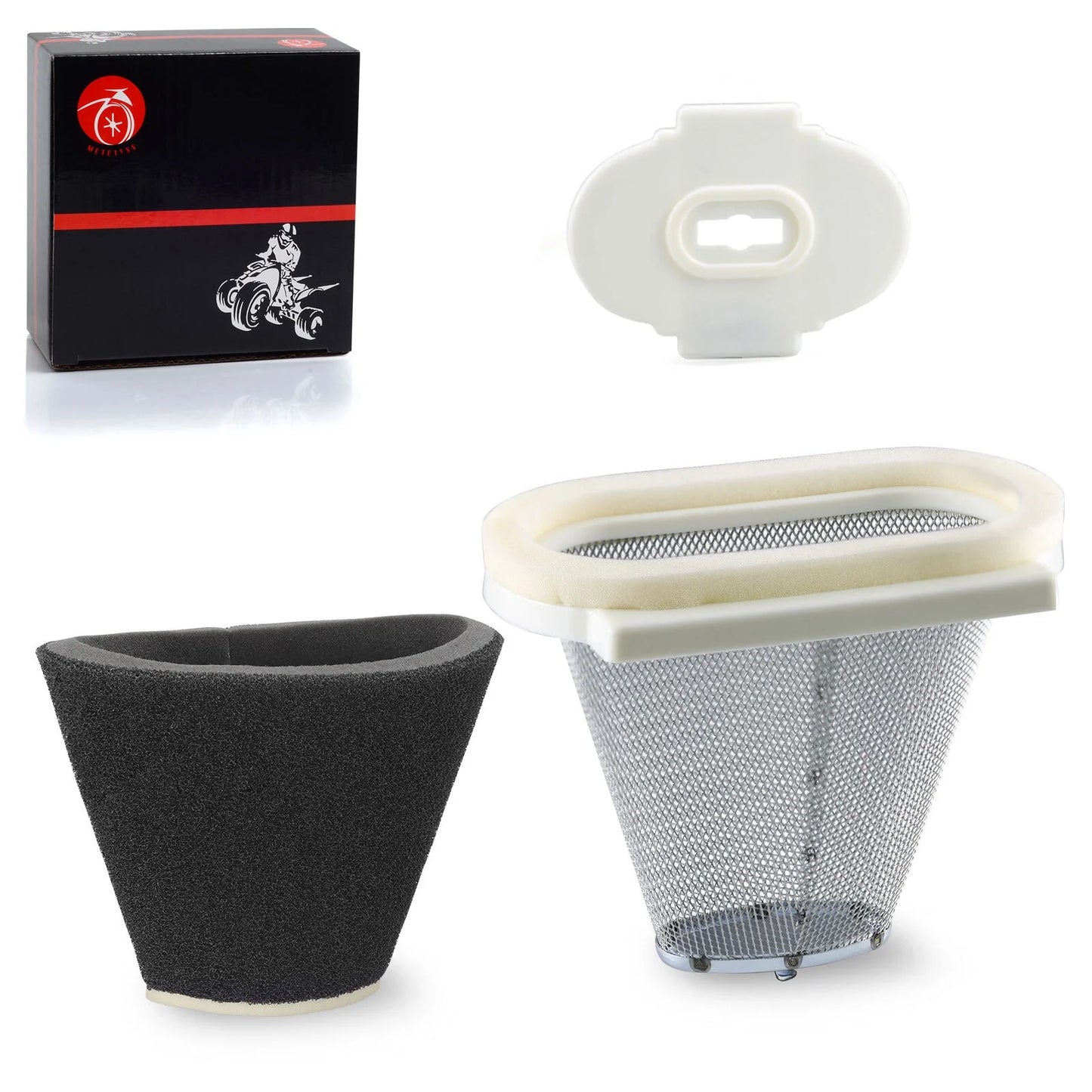 Air Filter & Cage Guide & End Cap for Yamaha Raptor 660R YFM660R (2001–2005)