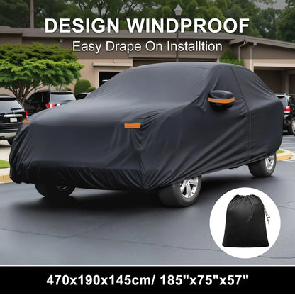 Waterproof Aluminum Film Inner Cotton Car Cover for BMW X1 Zipper (2009-2024)