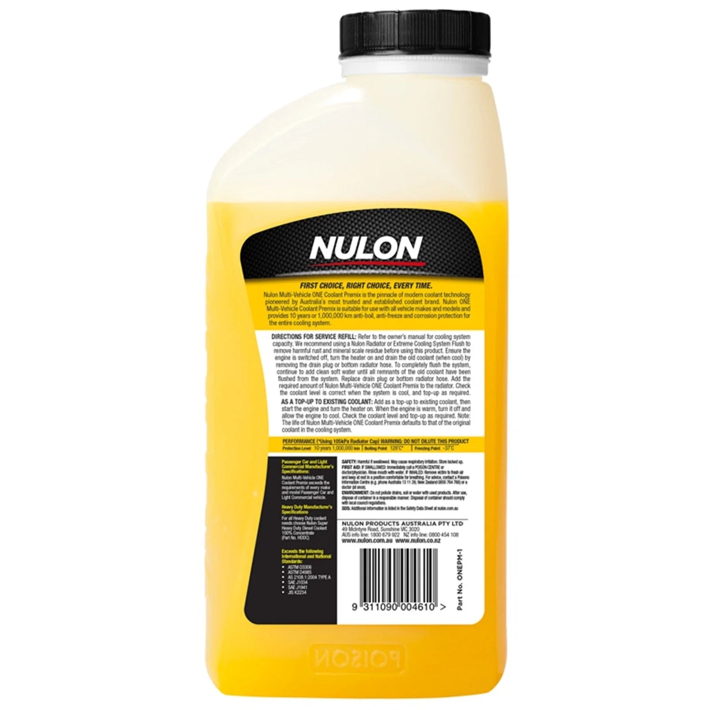 ONE Coolant Premix 1L for Multi-Vehicle ONEPM