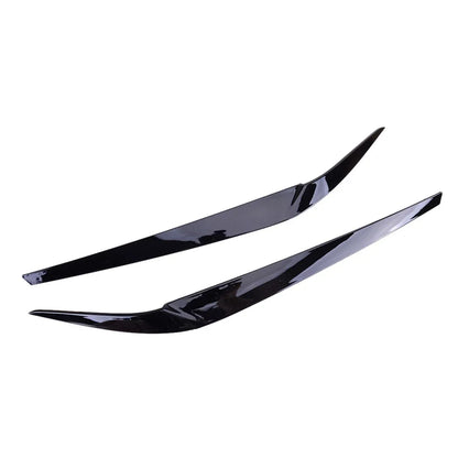 Headlight Eyebrow Eyelid Trim for BMW 5 Series G30 M5 F90 2017-2020 Black
