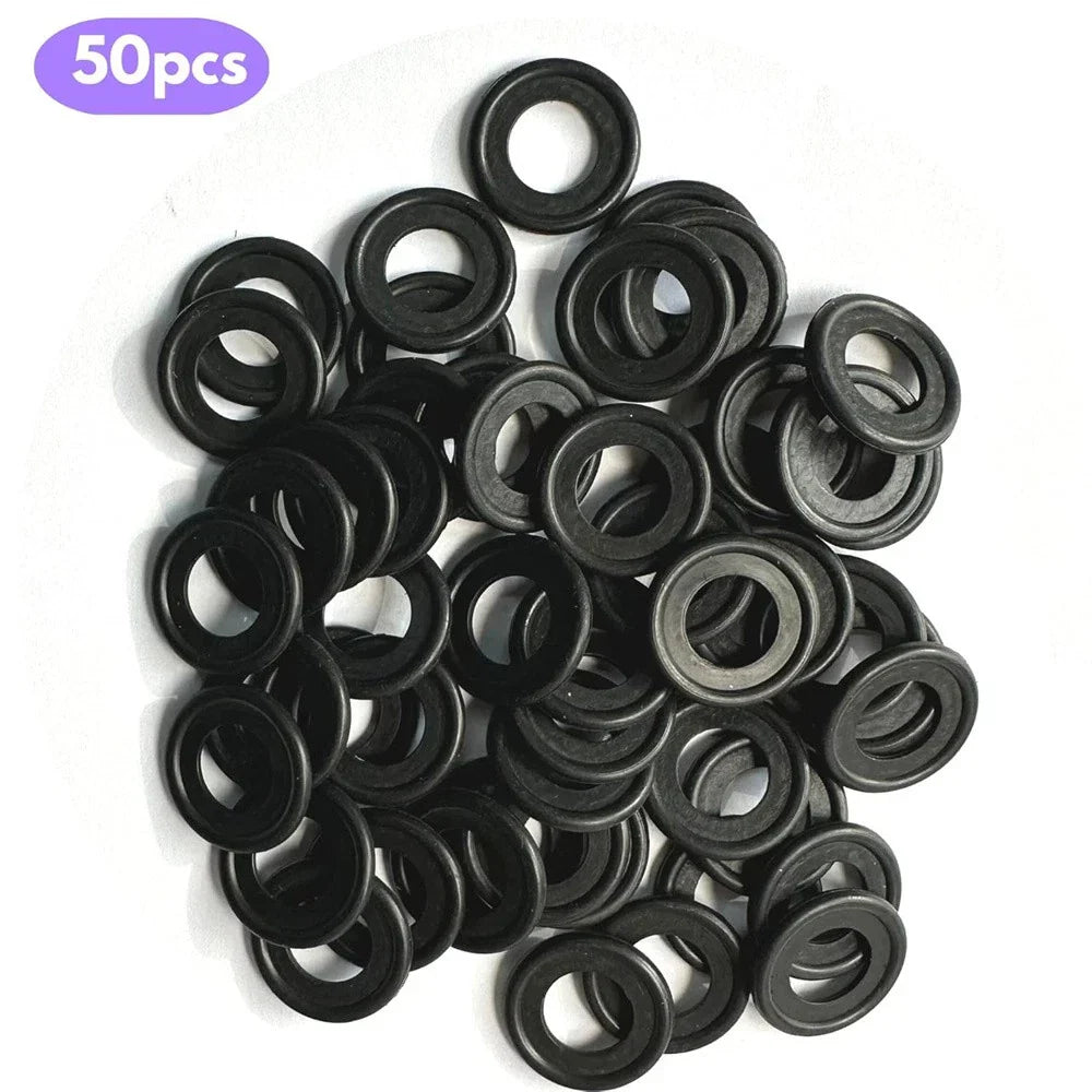 50 Pcs Rubber Oil Drain Plug Gasket Washers for Buick Chevrolet (M12)